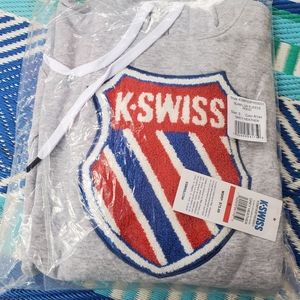 ♥️K-Swiss NWT in the packaging Adult Small Heather Gray Hoodie Lux